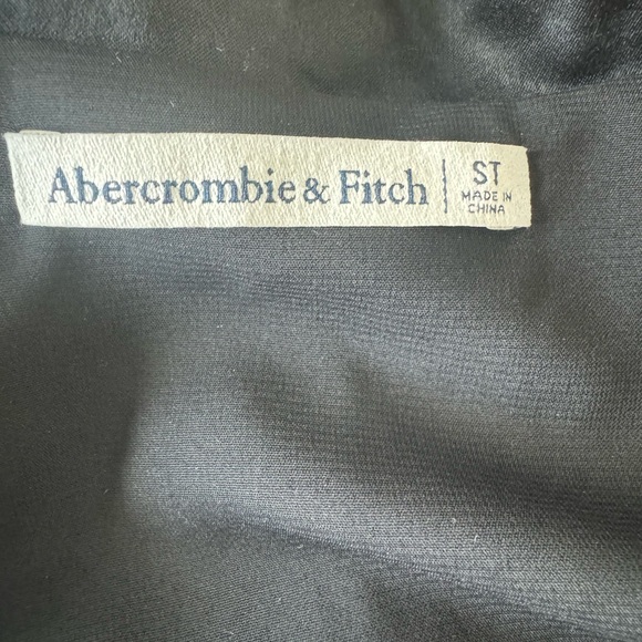 Abercrombie & Fitch Satin Wrap Long Sleeve Shirt Dress with Collar Small (tall) - Picture 3 of 3